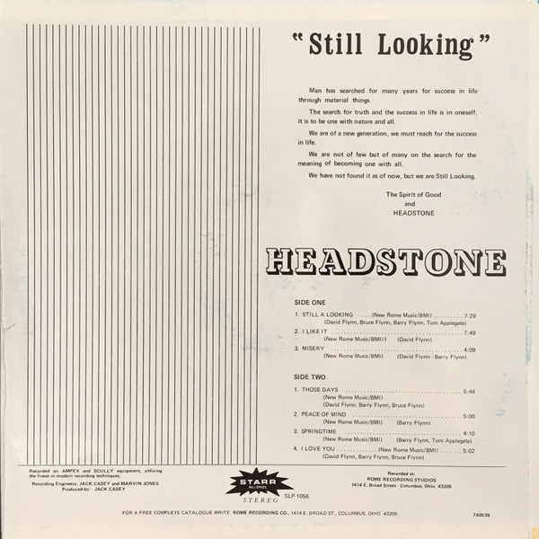 Headstone - Still Looking | Starr Records (SLP-1056) - 2