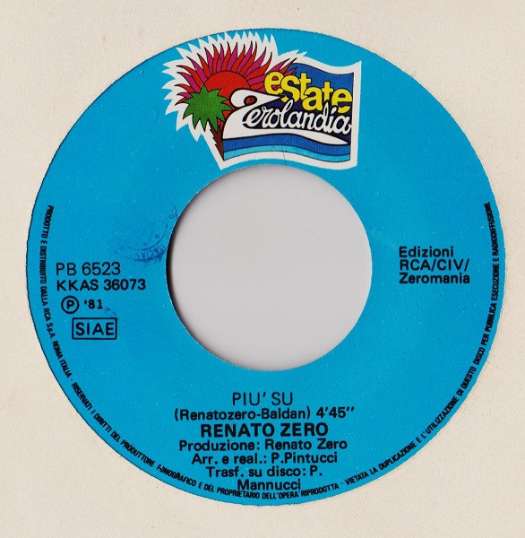 Renato Zero - Galeotto Fu Il Canotto | Zerolandia (PB 6523) - 4