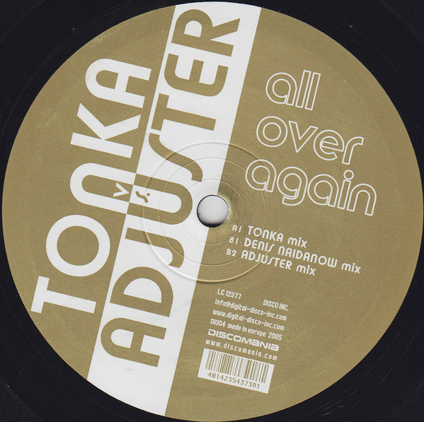DJ Tonka Vs. Adjuster - All Over Again | Disco Inc. (DI 004) - main DJ Tonka Vs. Adjuster - All Over Again | Disco Inc. (DI 004) - main