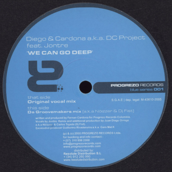 Diego Gomez & Fernan Cardona a.k.a. DC Project Feat. Jontre - We Can Go Deep | Progrezo Records (PGZ 001) - main
