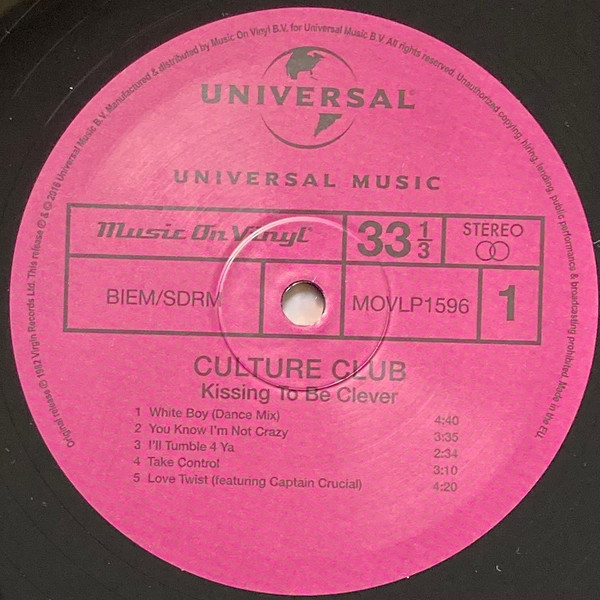Culture Club - Kissing To Be Clever | Music On Vinyl (MOVLP1596) - 2