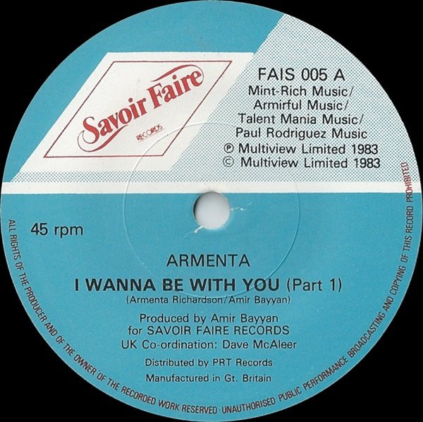 Armenta - I Wanna Be With You | Savoir Faire Records (FAIS 005) - 3 Armenta - I Wanna Be With You | Savoir Faire Records (FAIS 005) - 3