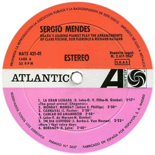 Sérgio Mendes - The Great Arrival | Atlantic (HAT 421-01) - 3