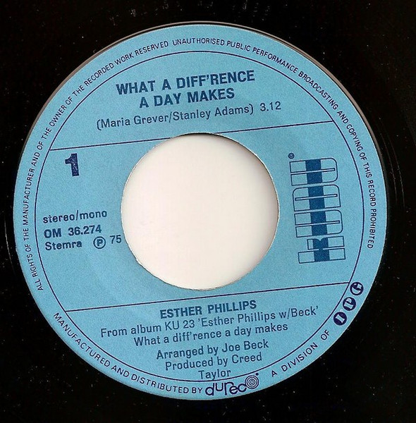 Esther Phillips - What A Diff'rence A Day Makes | Dureco (OM 36.274) - 3