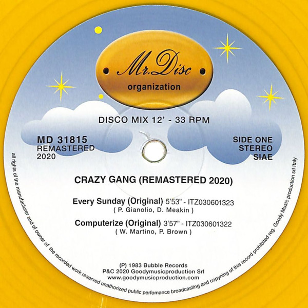 Crazy Gang - Every Sunday | Mr. Disc Organization (MD31815) - main