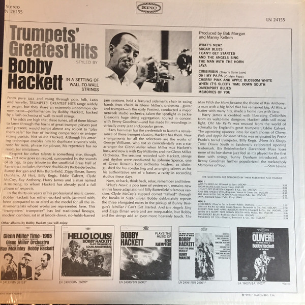 Bobby Hackett - Trumpets' Greatest Hits | Epic (BN 26155) - 2 Bobby Hackett - Trumpets' Greatest Hits | Epic (BN 26155) - 2