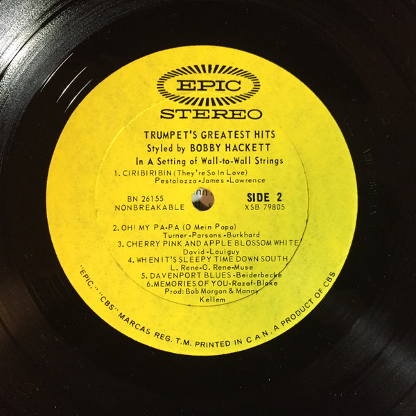 Bobby Hackett - Trumpets' Greatest Hits | Epic (BN 26155) - 4 Bobby Hackett - Trumpets' Greatest Hits | Epic (BN 26155) - 4