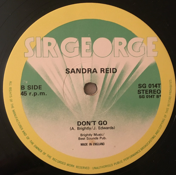 Sandra Reid - Feels So Good | Sir George (SG 014T) - 3