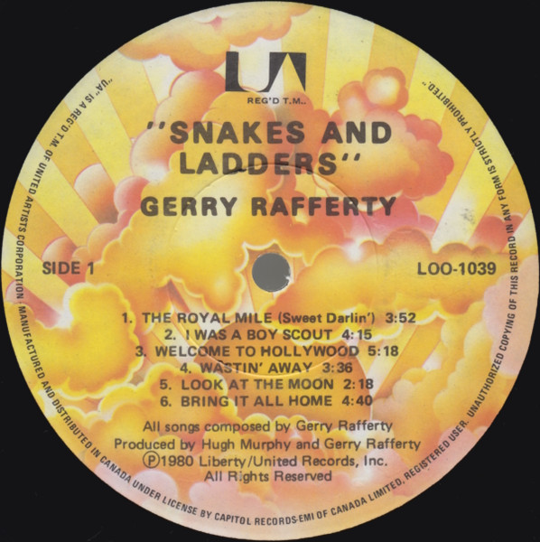 Gerry Rafferty - Snakes And Ladders [Vinyl] | United Artists Records (LOO-1039) - 3