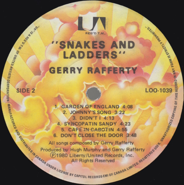 Gerry Rafferty - Snakes And Ladders [Vinyl] | United Artists Records (LOO-1039) - 4