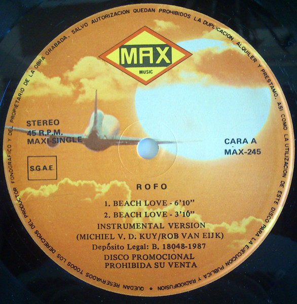 Rofo - Beach Love / Flashlight A Disco Night | Max Music (MAX 245) - 3
