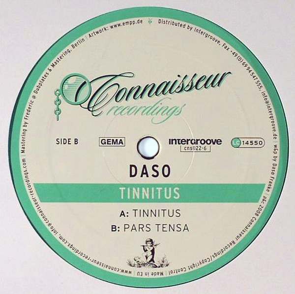 Daso - Tinnitus | Connaisseur Recordings (cns022-6) - main