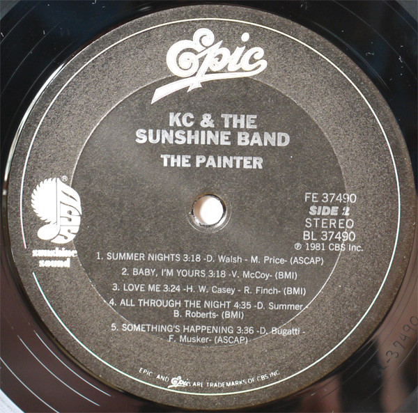 KC & The Sunshine Band - The Painter | Epic (FE 37490) - 3