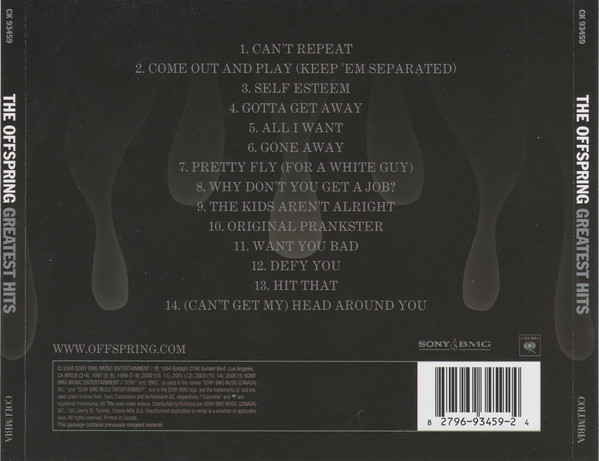 The Offspring - Greatest Hits [CD] | Columbia (CK 93459) - 2
