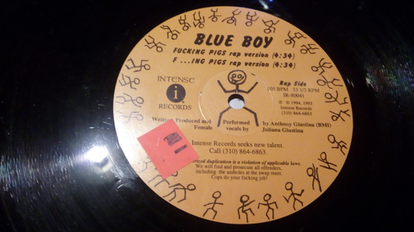 Blue Boy - Fucking Pigs | Intense Records (IR-80041) - 2
