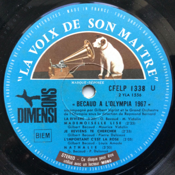 Gilbert Bécaud - Bécaud À L'Olympia | La Voix De Son Maître (CFELP 1338) - 4