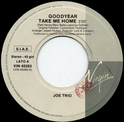 Joe Trio - Take Me Home | Virgin (VIN 45283) - 3