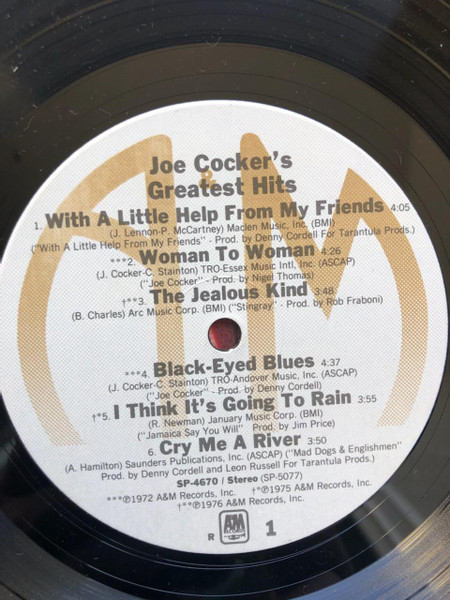 Joe Cocker - Joe Cocker's Greatest Hits | A&M Records (SP 4670) - 3