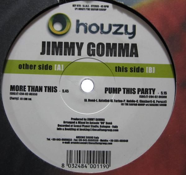Jimmy Gomma - More Than This | Houzy Records (HZY 073)
