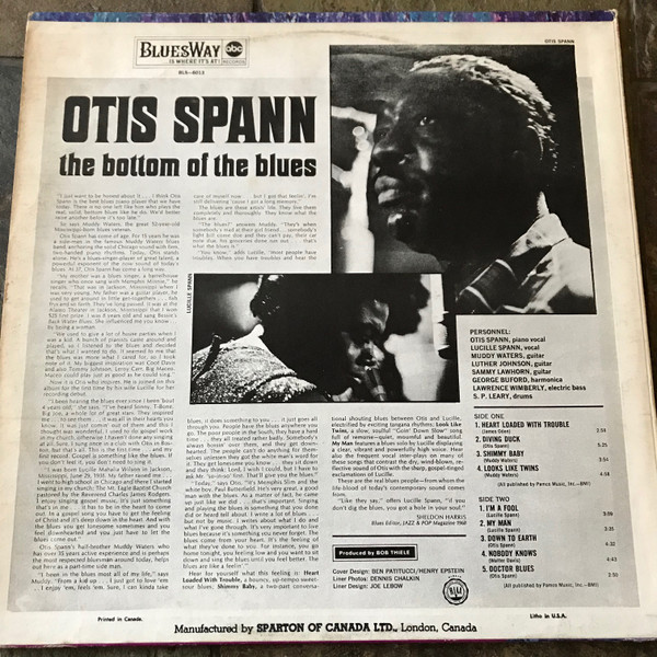 Otis Spann - The Bottom Of The Blues | Bluesway (BLS-6013) - 2 Otis Spann - The Bottom Of The Blues | Bluesway (BLS-6013) - 2