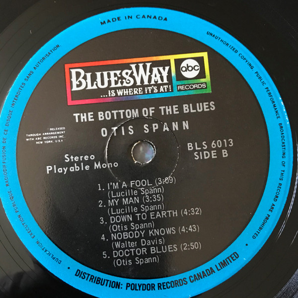 Otis Spann - The Bottom Of The Blues | Bluesway (BLS-6013) - 4 Otis Spann - The Bottom Of The Blues | Bluesway (BLS-6013) - 4