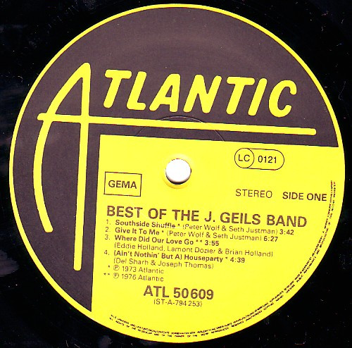 The J. Geils Band - Best Of The J. Geils Band | Atlantic (ATL 50 609) - main
