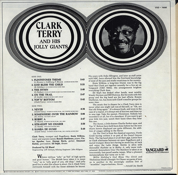 Clark Terry And His Jolly Giants - Clark Terry And His Jolly Giants | Vanguard (VSD-79365) - 2 Clark Terry And His Jolly Giants - Clark Terry And His Jolly Giants | Vanguard (VSD-79365) - 2