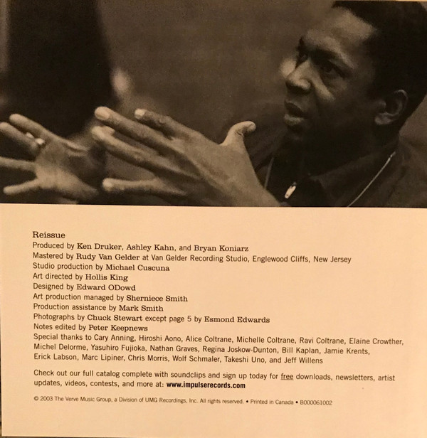 John Coltrane - A Love Supreme [CD] | Impulse! (B000061002) - 2