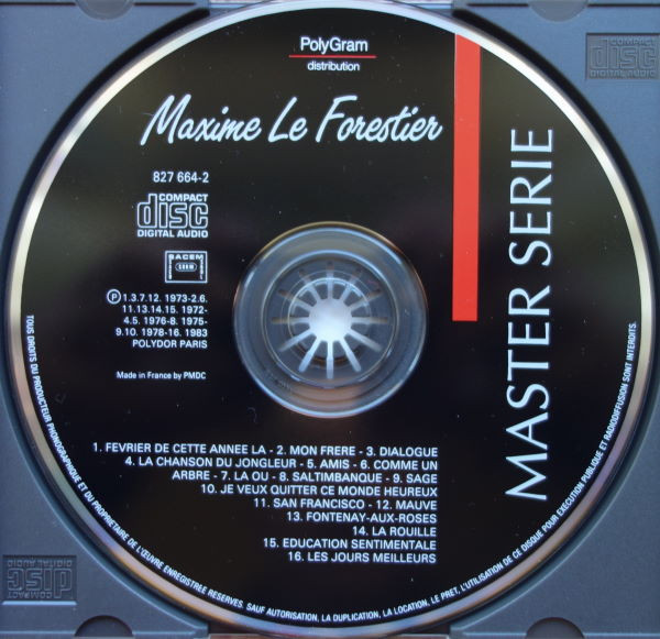 Maxime Le Forestier - Master Serie | PolyGram Distribution (827 664-2) - 3 Maxime Le Forestier - Master Serie | PolyGram Distribution (827 664-2) - 3