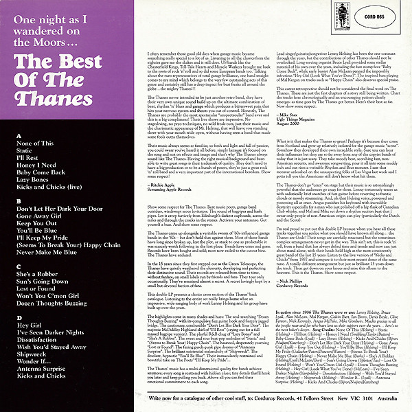 The Thanes - One Night As I Wandered On The Moors... The Best Of The Thanes | Corduroy Records (CORD 065) - 2 The Thanes - One Night As I Wandered On The Moors... The Best Of The Thanes | Corduroy Records (CORD 065) - 2