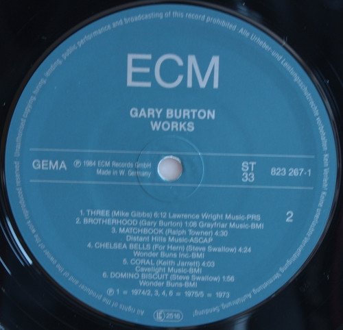 Gary Burton - Works | ECM Records (823 267-1) - 2