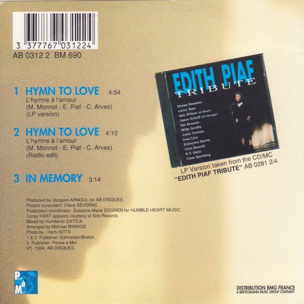 Corey Hart - Hymn To Love | Pense À Moi (AB 0312 2) - 2