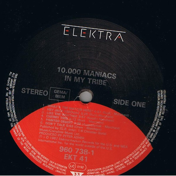 10,000 Maniacs - In My Tribe | Elektra (960 738-1) - 2