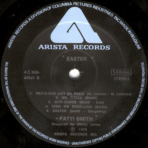Patti Smith Group - Easter | Arista (4C 058 60561) - 4