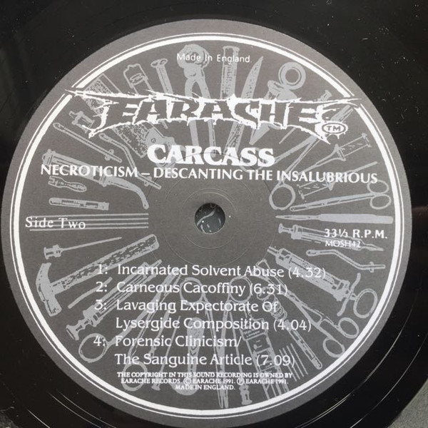 Carcass - Necroticism - Descanting The Insalubrious | Earache (MOSH 42) - 4 Carcass - Necroticism - Descanting The Insalubrious | Earache (MOSH 42) - 4
