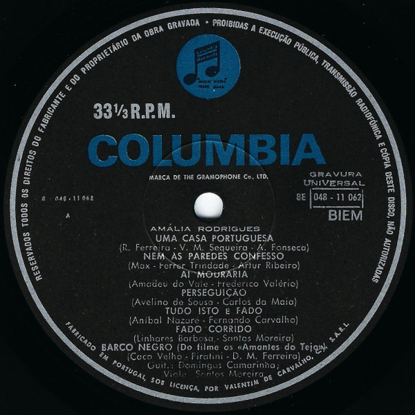 Amália Rodrigues - Amália No Olympia | Columbia (8E 048-11 062)