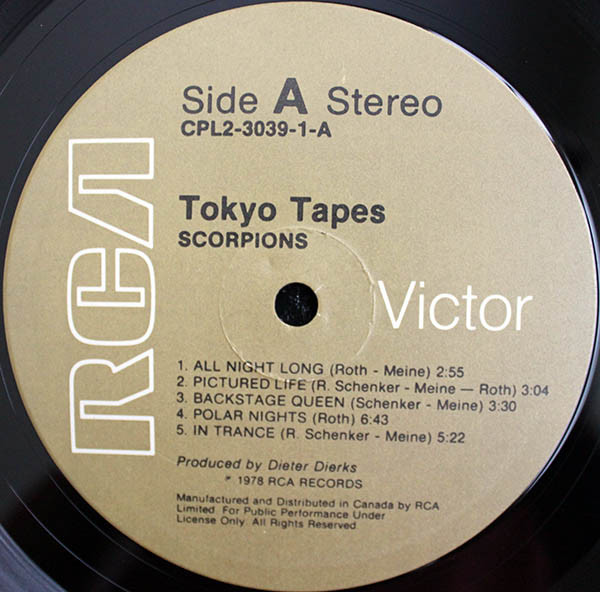 Scorpions - Tokyo Tapes | RCA (CPL2-3039) - 4
