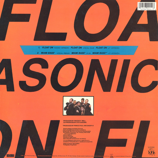 Stetsasonic Featuring Force MD's - Float On | Tommy Boy (TB 924) - 2