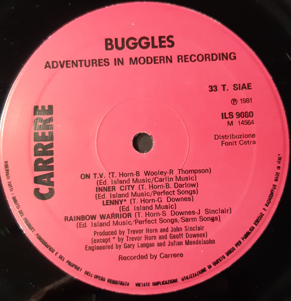 The Buggles - Adventures In Modern Recording | Carrere (ILS 9080) - 3 The Buggles - Adventures In Modern Recording | Carrere (ILS 9080) - 3