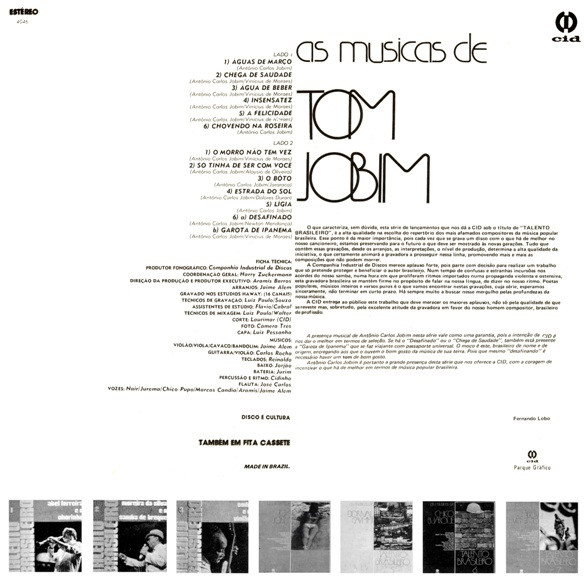 Talento Brasileiro - As Musicas De Tom Jobim | CID (4046) - 2