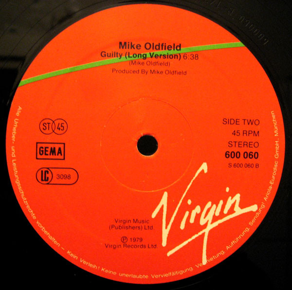 Mike Oldfield - Guilty | Virgin (600 060) - 4