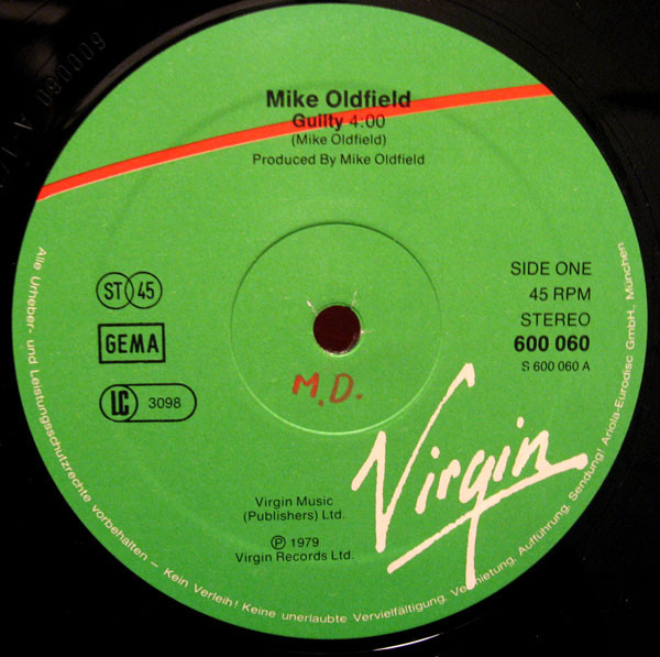 Mike Oldfield - Guilty | Virgin (600 060) - 3