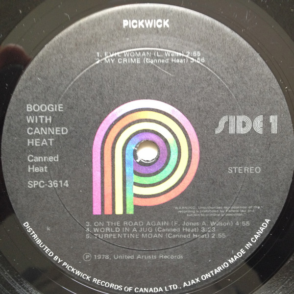 Canned Heat - Boogie With Canned Heat | Pickwick (SPC-3614) - 3 Canned Heat - Boogie With Canned Heat | Pickwick (SPC-3614) - 3