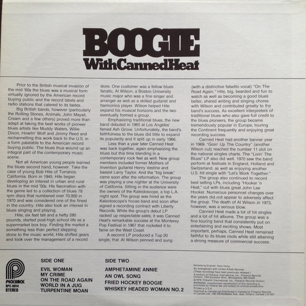 Canned Heat - Boogie With Canned Heat | Pickwick (SPC-3614) - 2 Canned Heat - Boogie With Canned Heat | Pickwick (SPC-3614) - 2