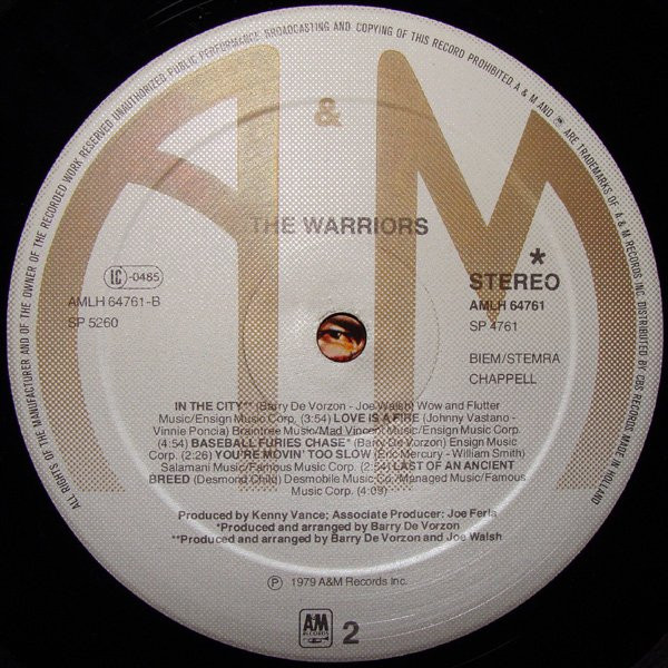 Various - The Warriors (The Original Motion Picture Soundtrack) | A&M Records (AMLH 64761) - 4 Various - The Warriors (The Original Motion Picture Soundtrack) | A&M Records (AMLH 64761) - 4
