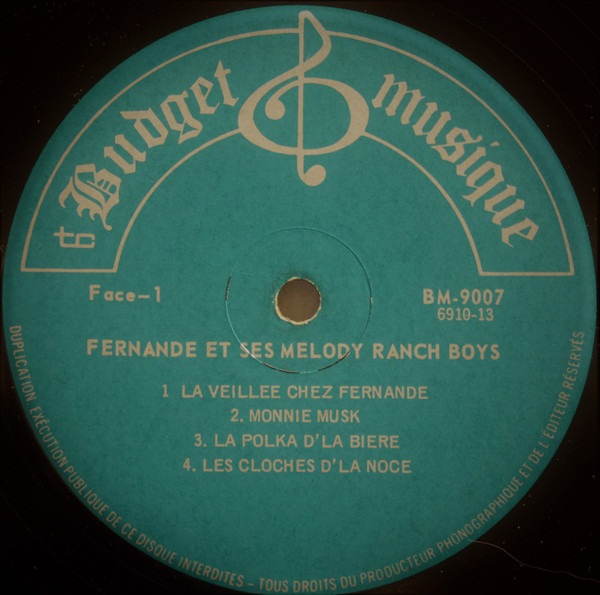 Fernande - Fernande Et Ses Melody Ranch Boys | Budget Musique (BM-9007) - 3