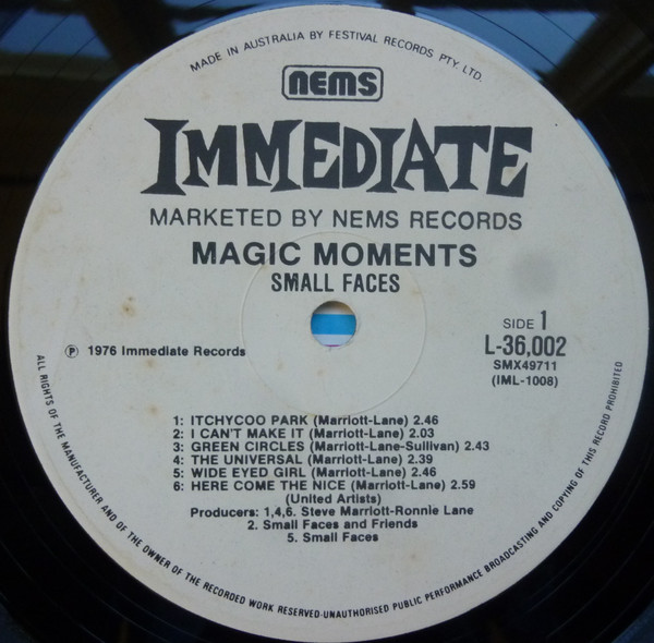 Small Faces - Magic Moments | Immediate (L 36002) - 4