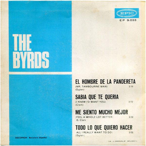 The Byrds - Mr. Tambourine Man | Epic (EP 9.033) - 2