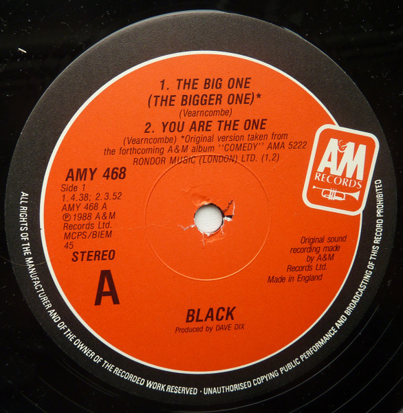 Black - The Big One | A&M Records (AMY 468) - 3 Black - The Big One | A&M Records (AMY 468) - 3