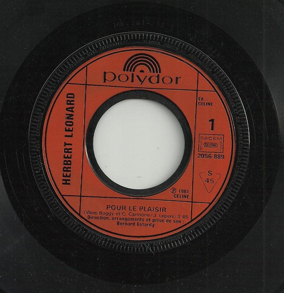 Herbert Léonard - Pour Le Plaisir / Petite Nathalie | Polydor (2056 889) - 3